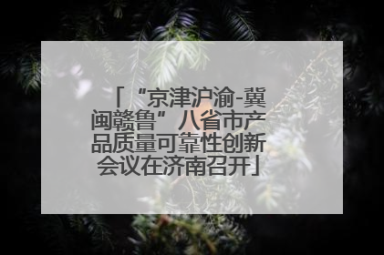 “京津沪渝-冀闽赣鲁”八省市产品质量可靠性创新会议在济南召开