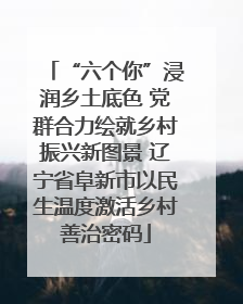 “六个你”浸润乡土底色 党群合力绘就乡村振兴新图景 辽宁省阜新市以民生温度激活乡村善治密码