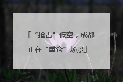 “抢占”低空，成都正在“重仓”场景