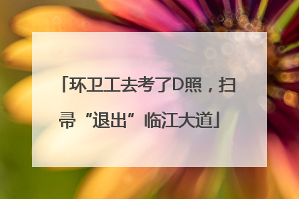 环卫工去考了D照，扫帚“退出”临江大道