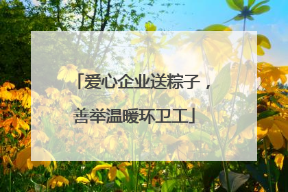 爱心企业送粽子，善举温暖环卫工
