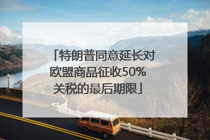 特朗普同意延长对欧盟商品征收50%关税的最后期限