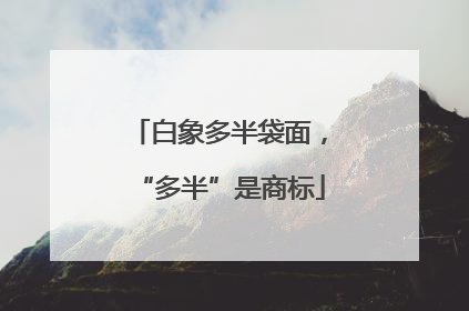 白象多半袋面，“多半”是商标