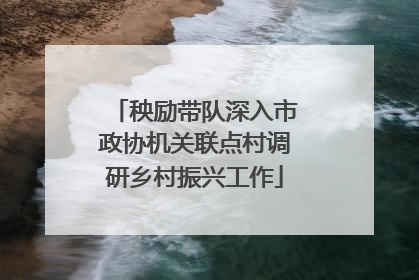 秧励带队深入市政协机关联点村调研乡村振兴工作