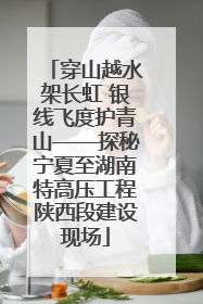 穿山越水架长虹 银线飞度护青山——探秘宁夏至湖南特高压工程陕西段建设现场