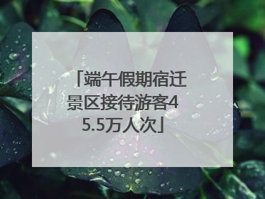 端午假期宿迁景区接待游客45.5万人次