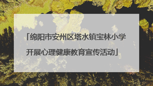 绵阳市安州区塔水镇宝林小学开展心理健康教育宣传活动