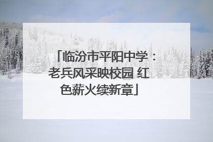临汾市平阳中学：老兵风采映校园 红色薪火续新章