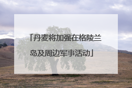 丹麦将加强在格陵兰岛及周边军事活动