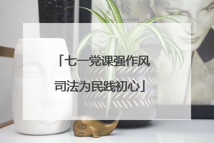 七一党课强作风 司法为民践初心