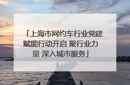 上海市网约车行业党建赋能行动开启 聚行业力量 深入城市服务