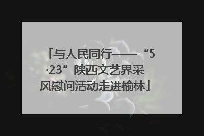 与人民同行——“5·23”陕西文艺界采风慰问活动走进榆林