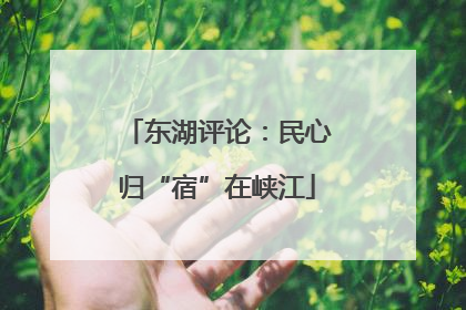 东湖评论：民心归“宿”在峡江