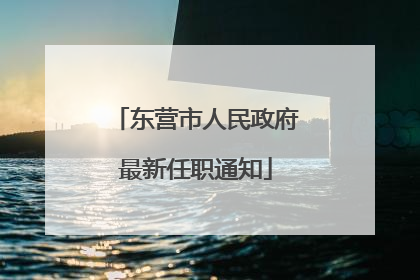 东营市人民政府最新任职通知