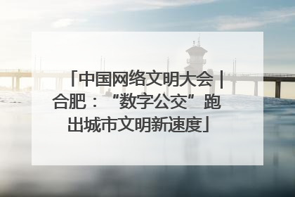 中国网络文明大会｜合肥：“数字公交”跑出城市文明新速度