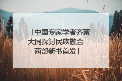 中国专家学者齐聚大同探讨民族融合 两部新书首发