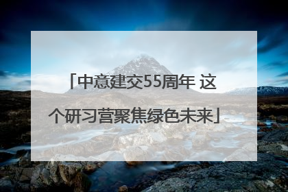 中意建交55周年 这个研习营聚焦绿色未来