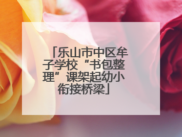 乐山市中区牟子学校“书包整理”课架起幼小衔接桥梁