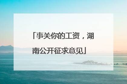 事关你的工资，湖南公开征求意见