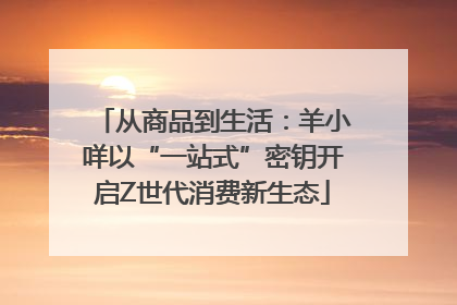 从商品到生活：羊小咩以“一站式”密钥开启Z世代消费新生态