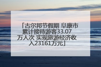 古尔邦节假期 阜康市累计接待游客33.07万人次 实现旅游经济收入23161万元