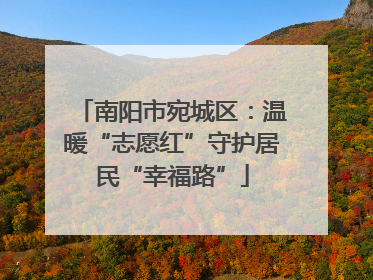 南阳市宛城区：温暖“志愿红”守护居民“幸福路”