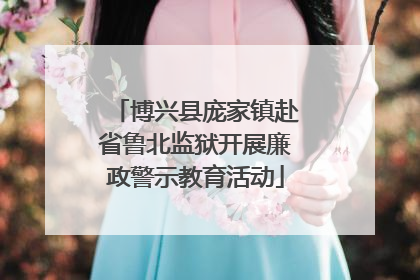 博兴县庞家镇赴省鲁北监狱开展廉政警示教育活动