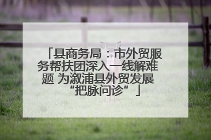 县商务局：市外贸服务帮扶团深入一线解难题 为溆浦县外贸发展“把脉问诊”