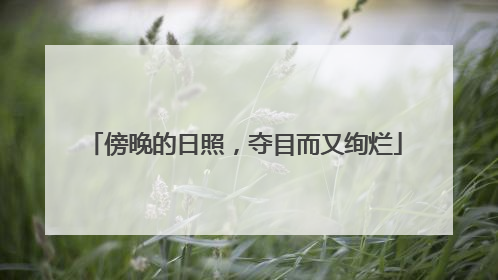 傍晚的日照，夺目而又绚烂