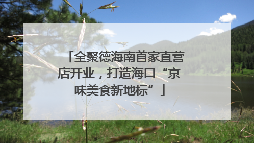 全聚德海南首家直营店开业，打造海口“京味美食新地标”