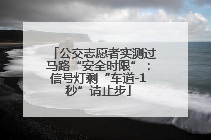 公交志愿者实测过马路“安全时限”：信号灯剩“车道-1秒”请止步