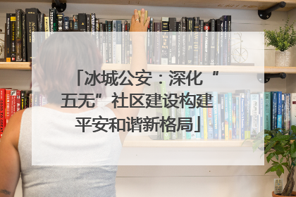 冰城公安：深化“五无”社区建设构建平安和谐新格局