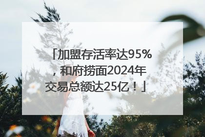 加盟存活率达95%，和府捞面2024年交易总额达25亿！