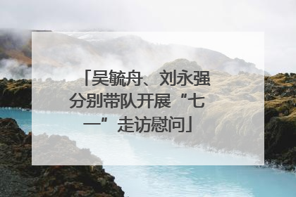 吴毓舟、刘永强分别带队开展“七一”走访慰问
