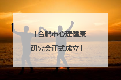 合肥市心理健康研究会正式成立
