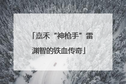 嘉禾“神枪手”雷渊智的铁血传奇