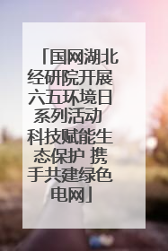 国网湖北经研院开展六五环境日系列活动 科技赋能生态保护 携手共建绿色电网