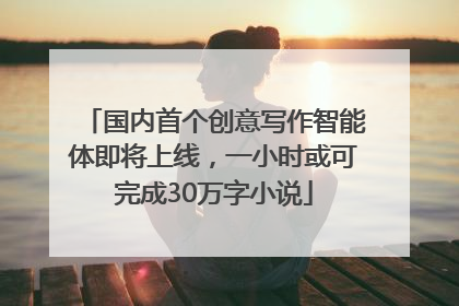 国内首个创意写作智能体即将上线，一小时或可完成30万字小说