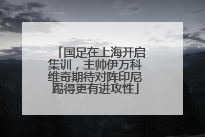 国足在上海开启集训，主帅伊万科维奇期待对阵印尼踢得更有进攻性