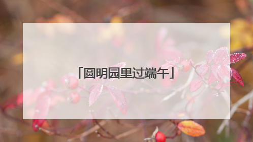 圆明园里过端午