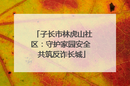 子长市林虎山社区：守护家园安全 共筑反诈长城