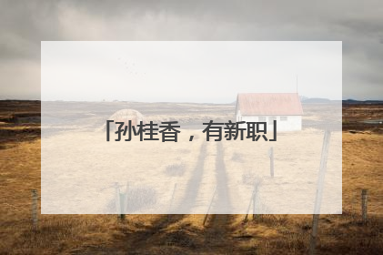 孙桂香，有新职