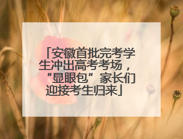 安徽首批完考学生冲出高考考场，“显眼包”家长们迎接考生归来