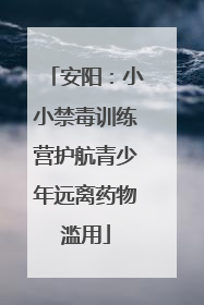 安阳：小小禁毒训练营护航青少年远离药物滥用