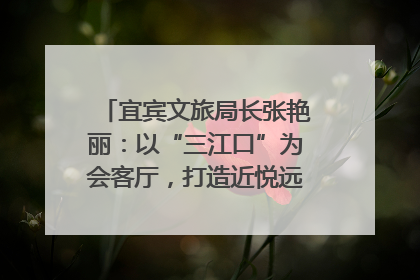 宜宾文旅局长张艳丽：以“三江口”为会客厅，打造近悦远来的国际旅游城市｜文旅局长说
