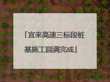 宜来高速三标段桩基施工圆满完成
