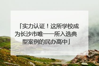 实力认证！这所学校成为长沙市唯一一所入选典型案例的民办高中