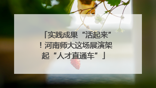 实践成果“活起来”！河南师大这场展演架起“人才直通车”