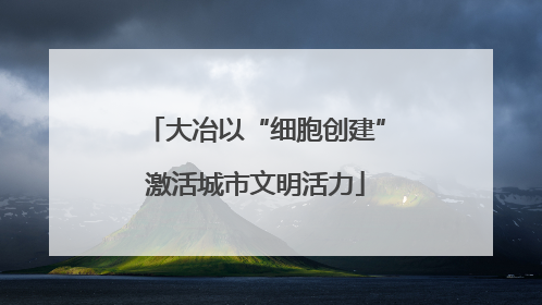 大冶以“细胞创建”激活城市文明活力