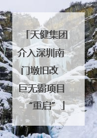 天健集团介入深圳南门墩旧改 巨无霸项目“重启”